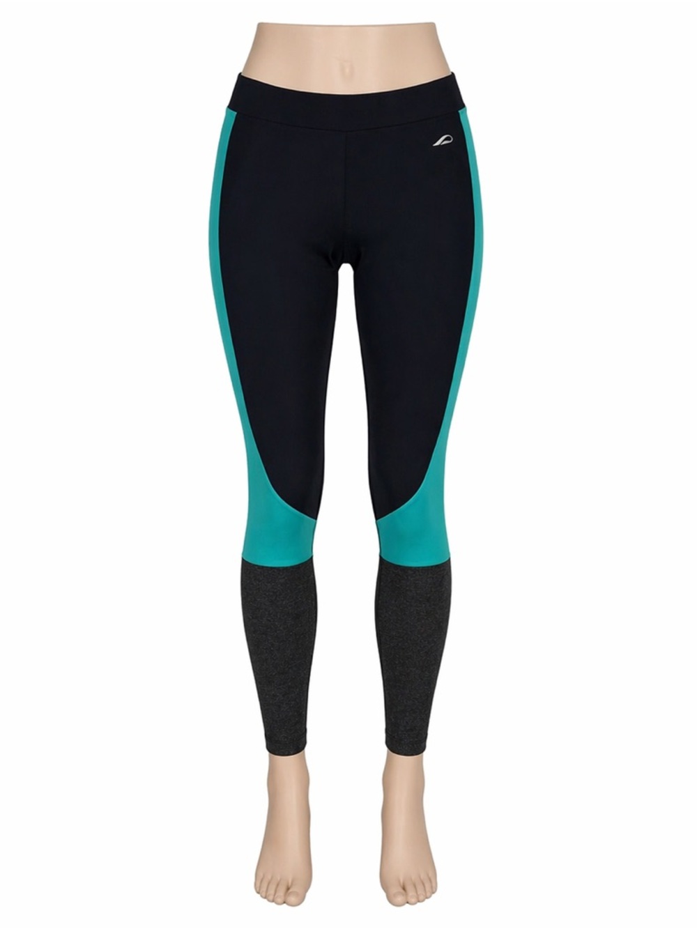 Prospecs Womens Leggings S Navy Teal Colorblock Athletic Stretch Activewear